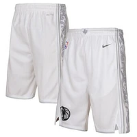 Youth Nike  White Dallas Mavericks 2024/25 City Edition Swingman Performance Shorts