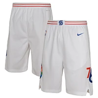 Youth Nike  White Philadelphia 76ers 2024/25 City Edition Swingman Performance Shorts