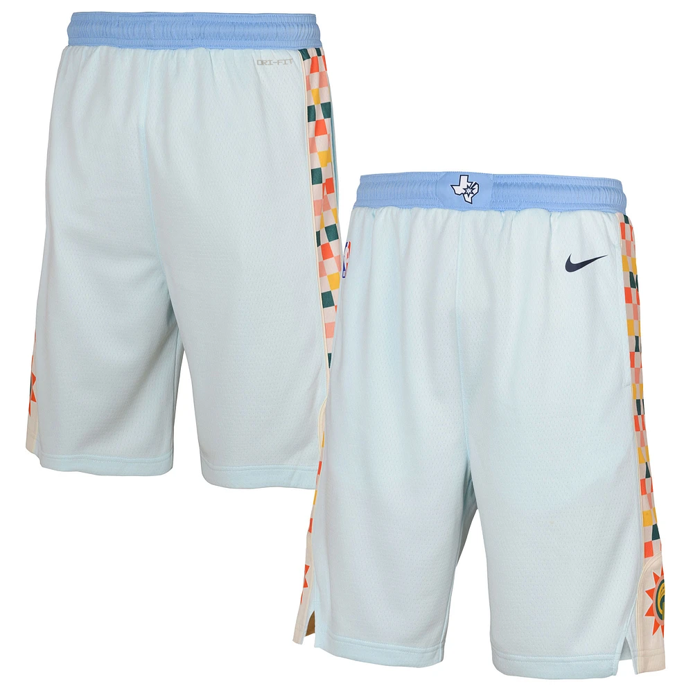 Youth Nike  Blue San Antonio Spurs 2024/25 City Edition Swingman Performance Shorts