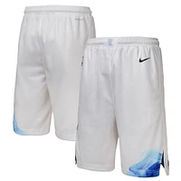 Youth Nike  White Minnesota Timberwolves 2024/25 City Edition Swingman Performance Shorts