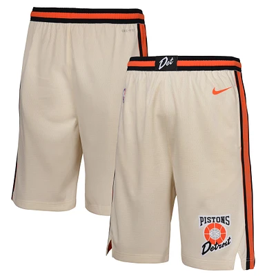 Youth Nike  Tan Detroit Pistons 2024/25 City Edition Swingman Performance Shorts