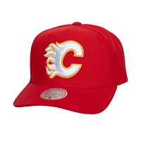 Men's Mitchell & Ness Red Calgary Flames Core Team Ground Pro Adjustable Hat