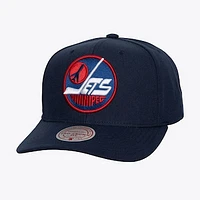 Men's Mitchell & Ness Navy Winnipeg Jets Core Team Ground Pro Adjustable Hat