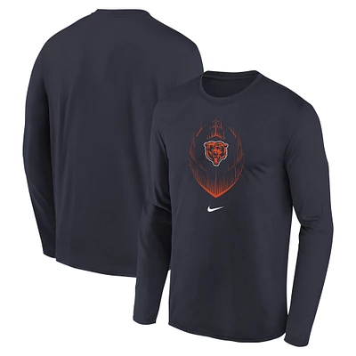 Preschool Nike Navy Chicago Bears Legend Icon Long Sleeve T-Shirt