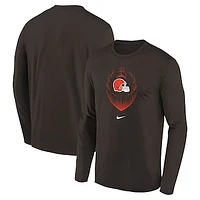 Preschool Nike Brown Cleveland Browns Legend Icon Long Sleeve T-Shirt