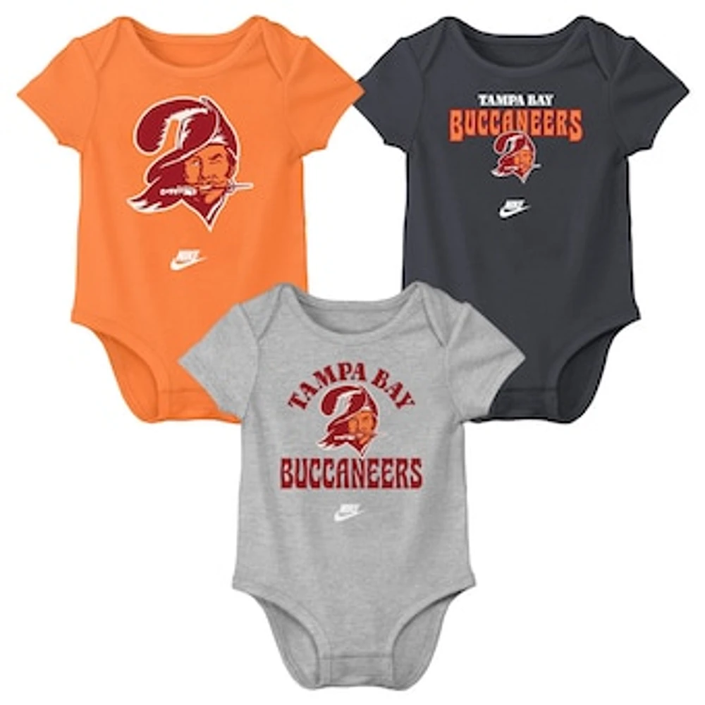 Newborn & Infant Nike  Tampa Bay Buccaneers Rewind Bodysuit Three-Pack