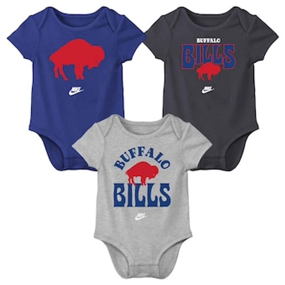 Newborn & Infant Nike  Buffalo Bills Rewind Bodysuit Three-Pack