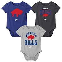 Newborn & Infant Nike  Buffalo Bills Rewind Bodysuit Three-Pack