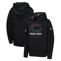 Youth Nike  Black Chicago Bears 2024 NFL Crucial Catch Pullover Hoodie