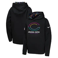 Youth Nike  Black Chicago Bears 2024 NFL Crucial Catch Pullover Hoodie