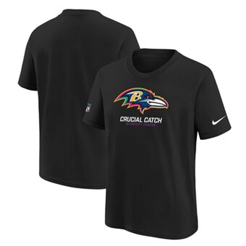 Youth Nike  Black Baltimore Ravens 2024 NFL Crucial Catch T-Shirt