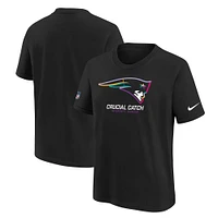 Youth Nike  Black New England Patriots 2024 NFL Crucial Catch T-Shirt