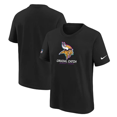 Youth Nike  Black Minnesota Vikings 2024 NFL Crucial Catch T-Shirt