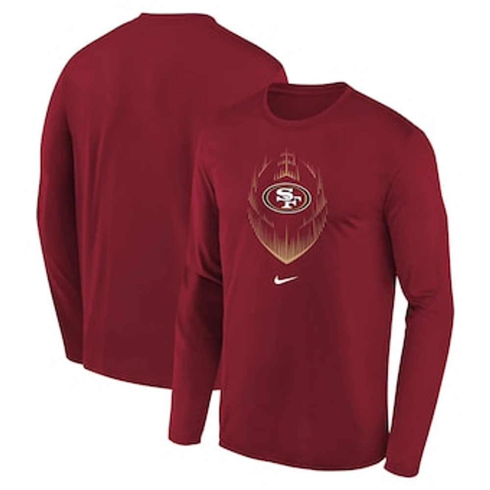 Youth Nike Scarlet San Francisco 49ers Legend Icon Long Sleeve T-Shirt