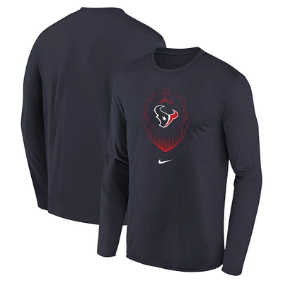 Youth Nike Navy Houston Texans Legend Icon Long Sleeve T-Shirt