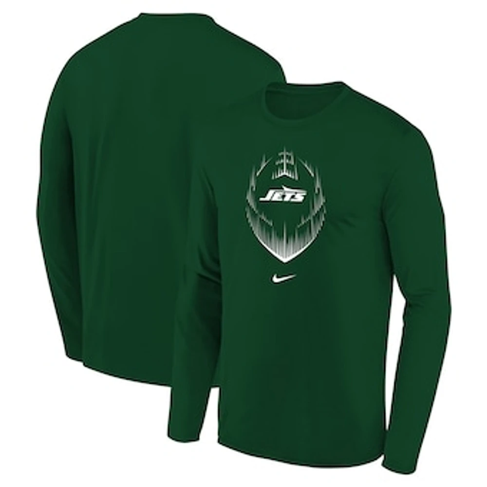 Youth Nike Green New York Jets Legend Icon Long Sleeve T-Shirt