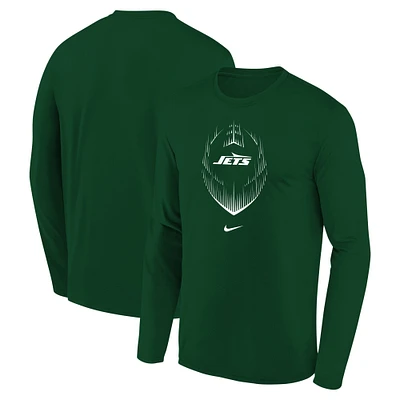 Youth Nike Green New York Jets Legend Icon Long Sleeve T-Shirt