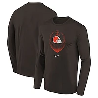 Youth Nike Brown Cleveland Browns Legend Icon Long Sleeve T-Shirt