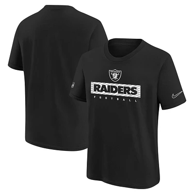 Youth Nike Black Las Vegas Raiders 2024 Sideline Legend Performance T-Shirt