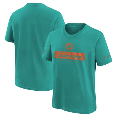 Youth Nike Aqua Miami Dolphins 2024 Sideline Legend Performance T-Shirt