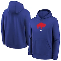 Youth Nike Royal Buffalo Bills Rewind Club Fleece Pullover Hoodie