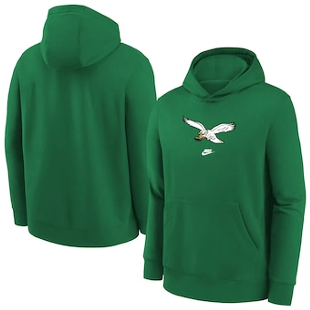 Men's Nike Kelly Green Philadelphia Eagles Rewind Club Fleece Pullover Hoodie