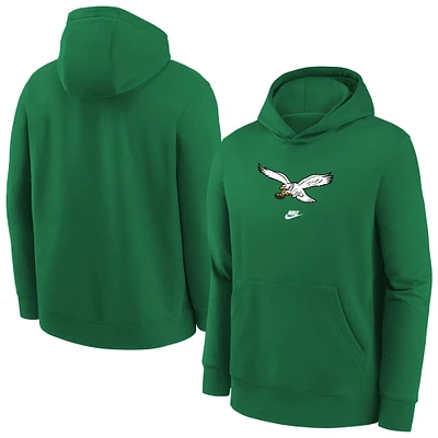 Men's Nike Kelly Green Philadelphia Eagles Rewind Club Fleece Pullover Hoodie