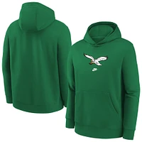 Men's Nike Kelly Green Philadelphia Eagles Rewind Club Fleece Pullover Hoodie