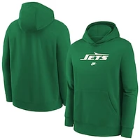 Youth Nike Kelly Green New York Jets Rewind Club Fleece Pullover Hoodie