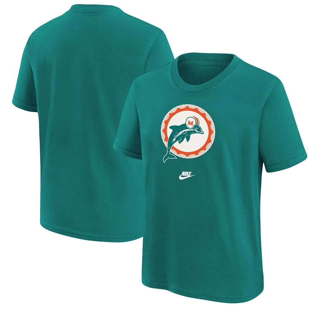 Youth Nike Aqua Miami Dolphins Rewind Essential T-Shirt