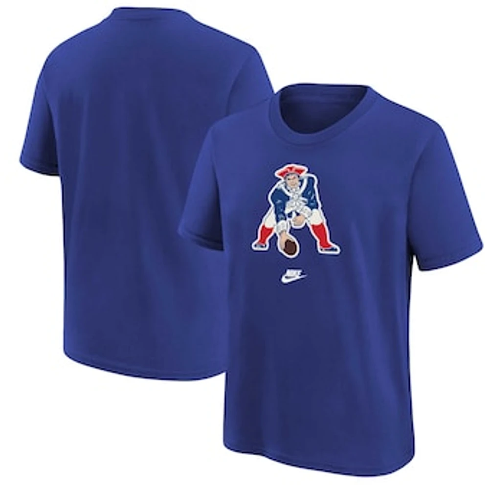 Youth Nike Royal New England Patriots Rewind Essential T-Shirt