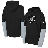 Youth Nike  Black Las Vegas Raiders Club Pullover Hoodie