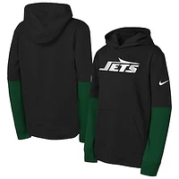 Youth Nike  Black New York Jets Club Pullover Hoodie