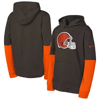 Youth Nike  Brown Cleveland Browns Club Pullover Hoodie