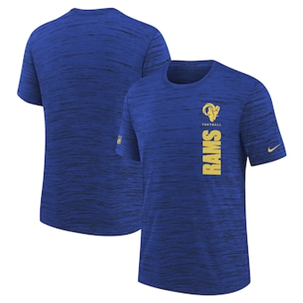 Youth Nike Royal Los Angeles Rams Sideline Velocity Performance T-Shirt