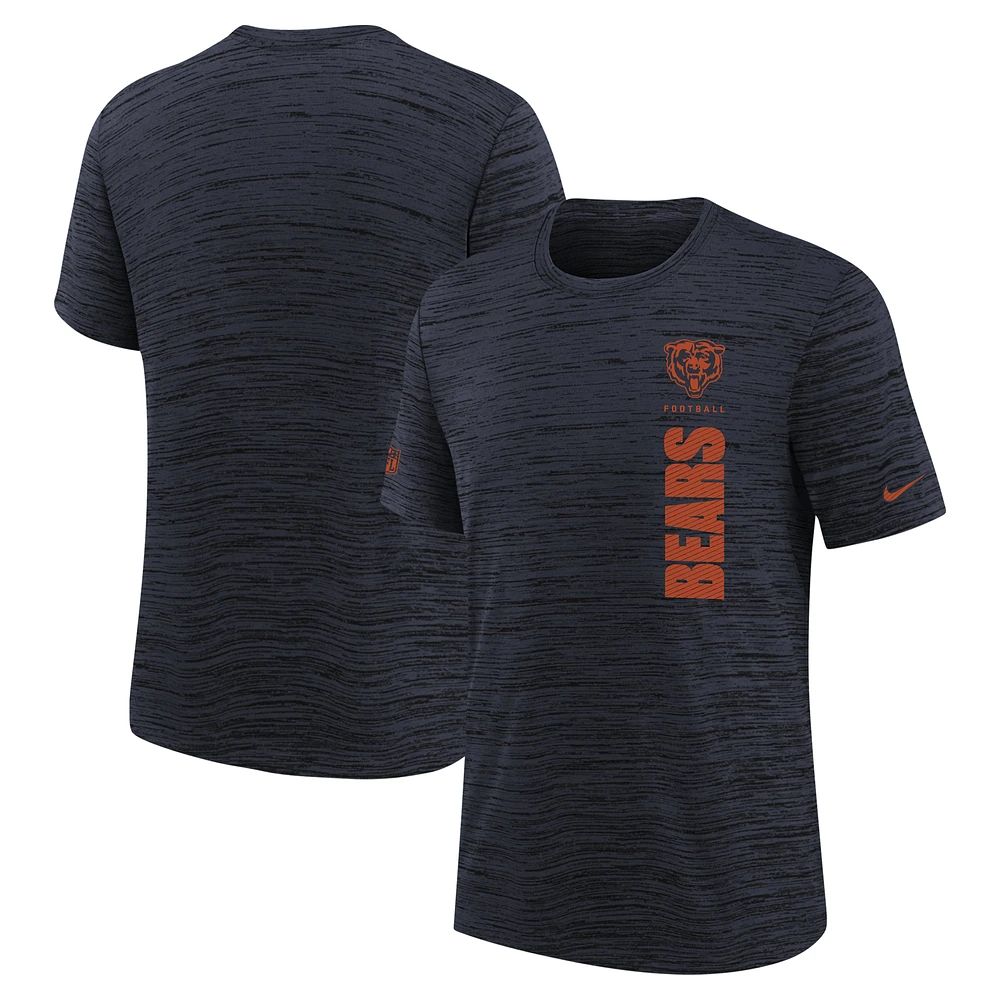 Youth Nike Navy Chicago Bears Sideline Velocity Performance T-Shirt