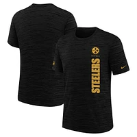 Youth Nike Black Pittsburgh Steelers Sideline Velocity Performance T-Shirt