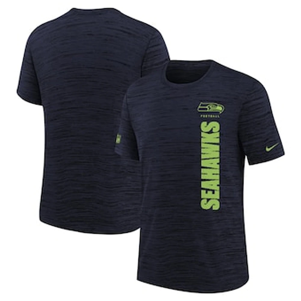 Youth Nike College Navy Seattle Seahawks Sideline Velocity Performance T-Shirt