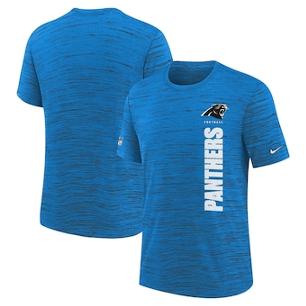 Youth Nike Blue Carolina Panthers Sideline Velocity Performance T-Shirt