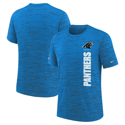 Youth Nike Blue Carolina Panthers Sideline Velocity Performance T-Shirt