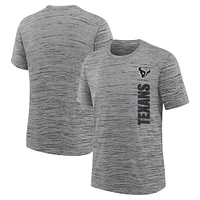 Youth Nike Heather Charcoal Houston Texans Sideline Velocity Performance T-Shirt