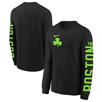 Youth Nike  Black Boston Celtics 2024/25 City Edition Max90 Long Sleeve T-Shirt