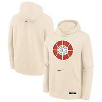 Youth Nike  Tan Detroit Pistons 2024/25 City Edition Club Fleece Pullover Hoodie