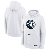 Youth Nike  White Minnesota Timberwolves 2024/25 City Edition Club Fleece Pullover Hoodie