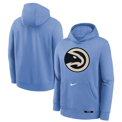 Youth Nike  Light Blue Atlanta Hawks 2024/25 City Edition Club Fleece Pullover Hoodie