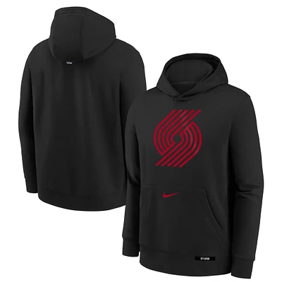 Youth Nike  Black Portland Trail Blazers 2024/25 City Edition Club Fleece Pullover Hoodie