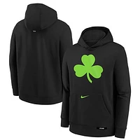 Youth Nike  Black Boston Celtics 2024/25 City Edition Club Fleece Pullover Hoodie