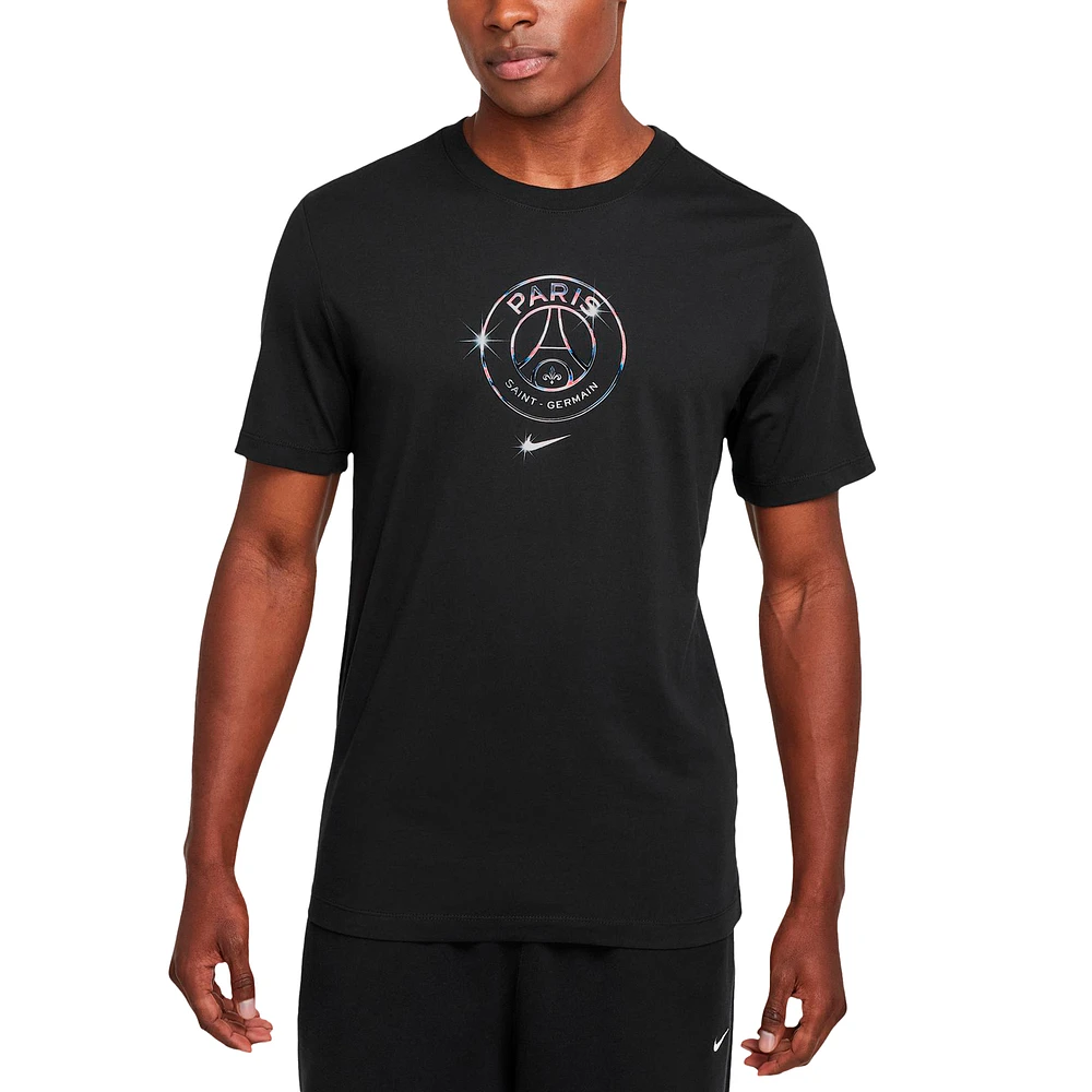 Men's Nike Black Paris Saint-Germain Crest T-Shirt