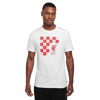 Men's Nike White Liverpool Checkered T-Shirt