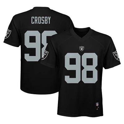 Youth Maxx Crosby Black Las Vegas Raiders Replica Player Jersey